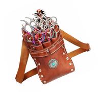 Generic Barber Bag, Professional Scissors For Hair Stylist Scissor Holder Hairdressing Tools Storage Holster with Removable Crossbody and Waist Dual Purpose For Hairstylists Groomer (Coffee)