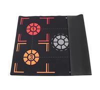 Generic Basketball Footstep Training Mat Durable Non Slip Dribble Control Mat for Adults Rubber Material Black for Home Training