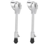 Generic Bass Drum Spurs Legs Support Bracket for Drum Kit Percussion Instruments for Drummers Silver + Black Metal + Plastic for Musicians