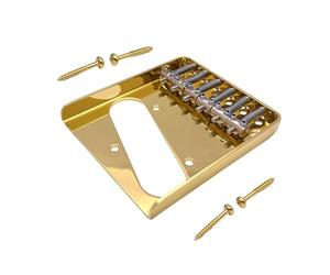 Generic Bass Guitar Bridge Replacement Part with Independently Adjustable Strings, Various Models, Brass Material, Golden