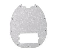 Generic Bass Pickguard Scratch Plate for Bass Guitar PVC Material Mounting 9 Screw Holes for Performances Music Rehearsals Music Lovers Home, Bright White