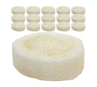 Generic Bath Loofah Sponges Beige Colour 20pcs Natural Loofah Material Exfoliating Body Scrubber with Soap Tray for Shower and Bath