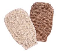 Generic Bath Shower Gloves Mitts Exfoliating Tools Soft Comfortable Body Scrubber for Spa Bathing Skin Care 21x11.5cm 2 Pack (Assorted Color)
