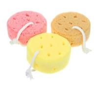 Generic Bath Shower Sponges Body Scrubber Soft Honeycomb Foam 3pcs Portable Skin Cleaning for and Adults in Shower
