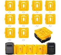 Generic Battery Holders Wall Mount for Dewalt Battery Holder 20V 60V Battery Dock Holder Fit for DCB200 DCB203 DCB205 DCB206,10 Packs Battery Accessories Packout Battery Drill Tool Organizer