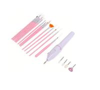 Generic Battery Powered Nail Drill Machine with Interchangeable Bits for Easy Manicure, Portable Nail File Kit for Travel or Business Trips