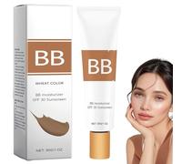 Generic BB Cream Tinted Moisturizer SPF 30, BB Cream Tinted Care Primer, Face Concealer, Even Skin Tone Foundation Makeup, Sunscreen Moisturizing Concealer, Brighten Skin for Women (Wheat Color)