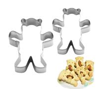 Generic Bear Cookie Cutter - Teddybear Cookie Cutter | Stainless Steel Hug Bear Shape Cartoon Pastry Mold | Cute Kitchen Baking Accessories, Dessert Baking Tools for Fondant, Clay, Pastry, Cake