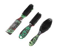 Generic Beard Brush Set Professional Nylon Hair Styling Brushes for Men 3pcs Grooming Tools Set Comfortable Grip