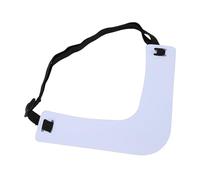 Generic Beard Shaping Template Kit Durable Lineup Stencil with Adjustable Band for Men,3 Pcs Beard Trimming Guide Tool for Precise Grooming,for All Head Sizes,PP Material (White)