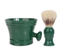 Generic Beard Shaving Grooming Kit Polystyrene Shaving Brush Cup with Foam Bowl and Pig Bristles Brush for Beard Cleaning and Creating Rich Lather Suitable for Travel and Home Use
