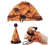 Generic Bearded Dragons Hats - Lizard Reptile Costume Small Animal Outfit | Adjustable Halloween Lizard Costume, Cute Holiday Bearded Dragon Capes, Wearable Colorful Clothes for Reptile Animals