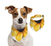 Generic Bee Sunflower Print Pet Triangle Scarf Bibs, Cute Dog Bandanas, Adjustable With Snaps, For Dogs Puppy Cats