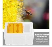 Generic Beekeeping King Box with Natural Building for Effective Pollination - Durable EPS Color White Wash 24 X 14.8 X 16.5 Cm