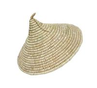 Generic Beige Straw Woven Lampshade Decorative Pot Cover Made of Grass Material, Stylish and Lovely Summer Straw Hat Inspired Design, for Adding Special Atmosphere to Home or Store Decor