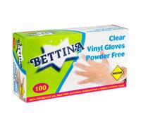 Generic Bettina Medium Size Clear Vinyl Gloves, Powder Free, Pack Of 100 Pcs