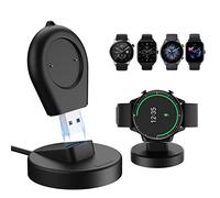 Generic BF001 Replacement Charger Dock for Amazfit t-rex 2, Amazfit GTR 4, GTS 4, GTR 3, GTR 3 Pro, Portable Separable Magnetic Charging Dock with USB Charger Cable, Black