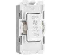 Generic BG R15 Nexus Grid White 10A 3 Pole Fan Isolator Switch Module