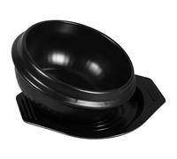 Generic Bibimbap Pottery Chafing Dish Hotpot Hot Pot Soup Pot Stone Bowl Pots for Cooking Hot Food Container Large Pot for Cooking Korean Stone Pot Korean Ceramic Pot Ceramics Black