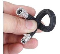 Generic Bicycle Tire Pump Adapter Schrader Valve Adapter Extension Hose 15.5cm Black Stainless Steel