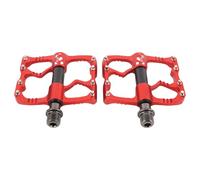 Generic Bike Pedals Lightweight Aluminum Alloy Platform with Anti Skid Nails for Mountain Biking and Road Cycling 2 Units Red