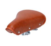 Generic Bike Seat Cushion Vintage Rivet Ergonomic Shock Absorbing Saddle for Mountain City Electric Folding Exercise Bike Size 9.84x7.87x4.53in (Brown)