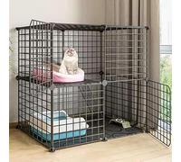 Generic bingomiynhg Cat Enclosure, Dog Cages for Small Dogs Indoor, Pet Playpen for Cats, Detachable Extra Large Cat Playpen, Small Animal Cage with Doors(75 * 49 * 73cm)