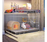 Generic bingomiynhg Rabbit Cage Small Animal Cages Guinea Pig Cage with Litter Tray Ferret Cage, Pet Playpen for Puppies Kitties Bunny Guinea Pig (Color : Black, Size : 58x41x50cm)(White,61x42x50cm)
