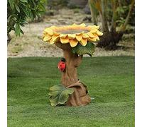 Géneric Bird Baths for Outdoor, Resin Sunflower Birdbath, Large Weather Resistant Bird Bath for Outdoor Bowl Garden Statue Basin, Bird Feeding Station for Yard #Today