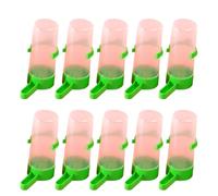 Generic Bird Feeding Cups Automatic Water Dispenser 10pcs Green with Small Outlet for Parrots and Small Birds Suitable inside Or outside Cage Use