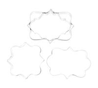 Generic Biscuit Cutters Baking Mold Easy to Cut Neatly Simple to Operate 4pcs Stainless Steel Cookie Cutters Set for Valentine's Day Baking and Festive Parties