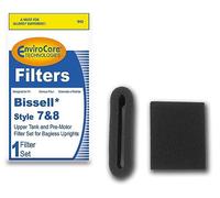 Generic Bissell Foam Filters Designed To Fit Style 7&8 Or Part # 3093 (1) Pre-Motor Filter 2031073 (1) Circular Upper Tank Filter 2031085