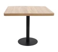 Generic Bistro Table, MDF Coffee Bar with Steel Leg and Base, Modern Square Breakfast Table for Kitchen, Dining nooks and Apartment Small Spaces (80 x 80 x 75 cm)