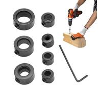Generic Bit Depth Stop Drill Stop Drill Bit Collar Set | Carbon Steel Drilling Limit Rings | Split Rings Design Bit Holder | Drill Rings