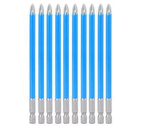 Generic Bit Set, Phillip Head Drill Bits Strong Magnetic Cross Drill 10Pcs Anti Slip S2 Alloy Steel Set for Electric Hand, PH2x127mm