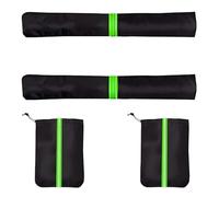 Generic Black 4 Pcs Car Wiper Covers And Mirror Covers, Waterproof 420D Polyester, Snow And Frost Protection, Reflective Stripe