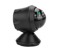 Generic Black Adjustable Electronic Ball Compass for Boat and Vehicle, Fast Response Navigation for Marine Truck Caravan, Sturdy Plastic Material
