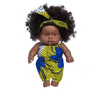 Generic Black Dolls, Realistic Baby Doll, Girl Doll, African Baby Dolls with Clothing Set, 8 Inch Baby Dolls, Toy Doll for Girls