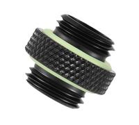 Generic Black Metal Cooling Adapter Cooling Metal G1 / 4 2PCC Thread Connector for Computer Water System (Mini silk short style)
