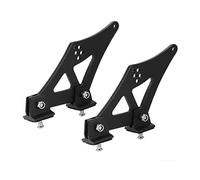 Generic Black Powder Coated Spoiler Legs Rear Wing Mount Brackets Screw/Fastener-On Design for Universal Vehicles Aluminum Alloy 2 Sets