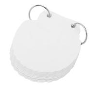 Generic Blank Conch Flashcards with Rings - 30 Medium-Sized Loose-Leaf Pages and 2 Binder Rings - Portable Study Index Card Set for College, Revision, and Exam Preparation