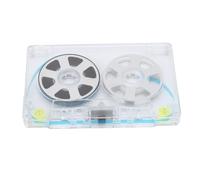 Generic Blank Music Cassette Recording, 46 Minutes Transparent Reel to the Cassette Reel Low Noise (Silver)