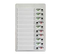 Generic Blank Planning Checklist To Do List Memo Board Detachable Message Board Plastic Checklist Reusable To Do List Slider Window Adhesive Flower Pictures (White, One Size)