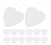 Generic Blank Sublimation Felt Air Freshener Sheets with Elastic Straps for DIY Heat Transfer Crafting Heart-shaped Car Fresheners for Home and Bathroom Aromatherapy Projects
