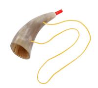 Generic Blowing Horn Instrument with Smooth Mouthpiece for Ceremonial Calls and Historical Reenactments Made of Ox Horn
