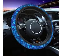 Generic Blue Mermaid Scales Print Steering Wheel Cover Non-Slip Car Steering Wheel Protection Covers Women Men Car Accessories For Suvs Trucks Sedans Cars