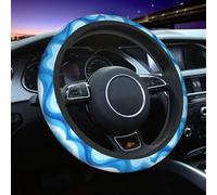 Generic Blue Waves Print Steering Wheel Cover Non-Slip Car Steering Wheel Protection Covers Women Men Car Accessories For Suvs Trucks Sedans Cars