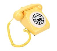 Generic Bluetooth Telephone Retro Design Bluetooth Landline Phone with Cordless Handset for Home Use Plastic Material 8.46x5.67in (Yellow)