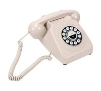 Generic Bluetooth Telephone Retro Style Cordless Rechargeable Landline Phone for Home Office Vintage Aesthetic 8.46x5.67in (Beige)