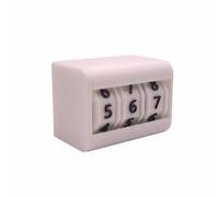 Generic Board Desktop Timer Number Drum Timekeeper Box Reminder With Rotating Display And Smooth Body suitable for office work home tasks time management, White